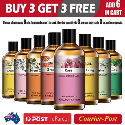 $22.99 • Buy ESSENTIAL OILS 100ml 100% Pure &Natural (Aromatherapy) Oil- Multi Scent PHATOIL