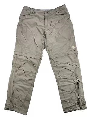 Mountain Hardwear Mens Large (34x32) Nylon Canvas Convertible Zip Off Pants • $19.95