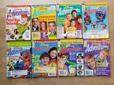 $24 • Buy Lot Of 8   Disney Adventures Magazine   2002   Partial Year   Vintage NICE