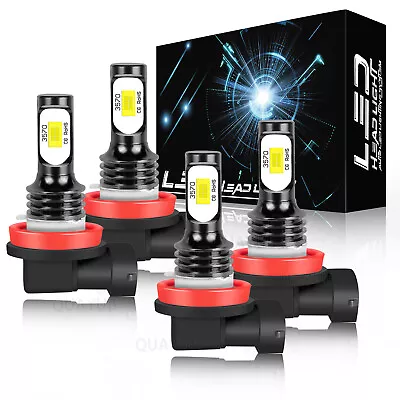 CSP H9 H11 LED Headlight Bulbs High Low Beam Combo 8000K ICE BLUE Bright • $19.98