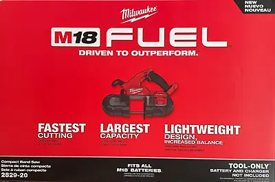 Milwaukee 2829-20 M18 Fuel Compact Variable Speed Band Saw New (bare Tool) • $279