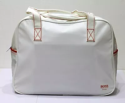 £19.99 • Buy Hugo Boss Men Creme & Orange Weekend Travel Bag *New