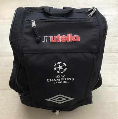 Umbro Nutella UEFA Champions League Black Rucksack Vintage • £24.99