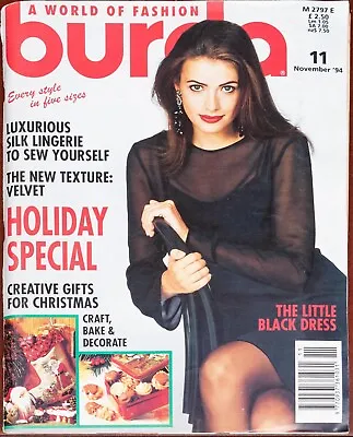 Burda Sewing Pattern Magazine November 1994 Lingerie Doll Christmas 90s Vintage • £16.99