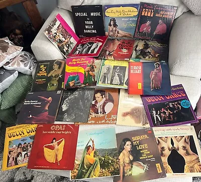 A Lot Of 21 Bellydancing Records LP Vinyl Middle Eastern Good Condition Rare • $185