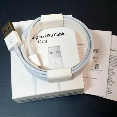 £5.79 • Buy Genuine IPhone Charger For Apple Cable USB Lead 5 6 7 8 X XS XR 11 Pro Max