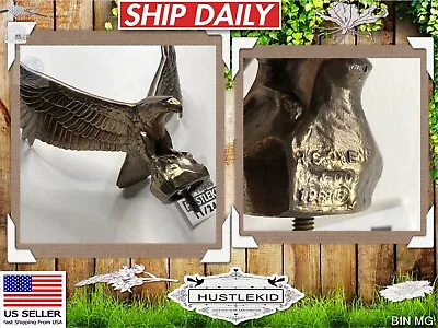 Vintage RS Owens & Co.1988 Bronze Metal American Bald Eagle Statue Trophy Décor • $70.99