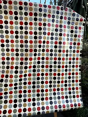 Multicolour DOTS Oilcloth Weatherproof Strong And Light. • £5