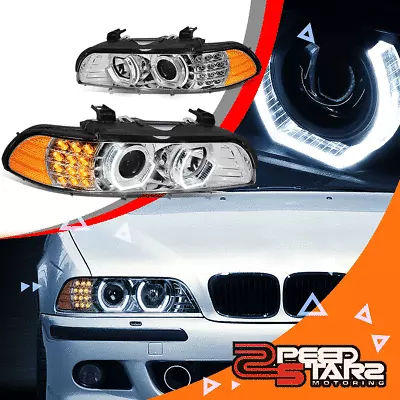 LED Turn Signal+ 3D Helo Headlight Headlamp For 96-03 BMW 528i 530i 540i M5 E39 • $269.88