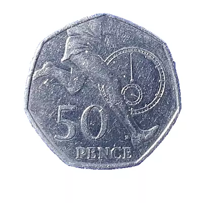 50th Anniversary Four-minute Mile Roger Bannister 50p Fifty Pence Coin 2004 • £1.50