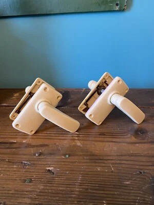 £15 • Buy 2 X Pair Of Vintage Bakelite Sprung Cream Door Handles 1950s