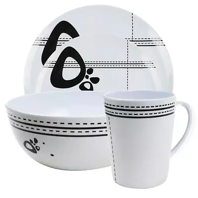 £27.99 • Buy Camping Caravan Picnic Fishing Travel Melamine 16pc Dining Dinner Set - Abstract