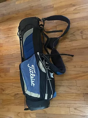 Titleist 3-Way Stand Golf Bag Used Pxg Decals Masters Patch • $64.99