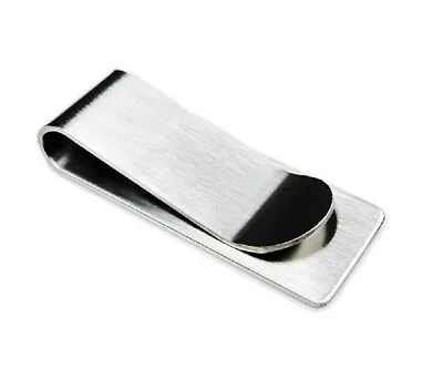 Stainless Steel Money Clip Silver Metal Pocket Holder Wallet Credit Card Holder • $3.49