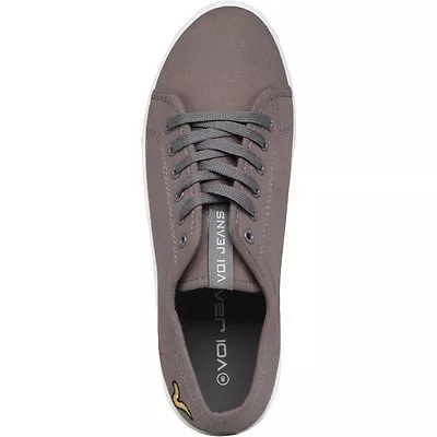 £22.49 • Buy Mens Boys White Grey New Voi Jeans Canvas Trainers Pumps Casual Formal UK 6 -12