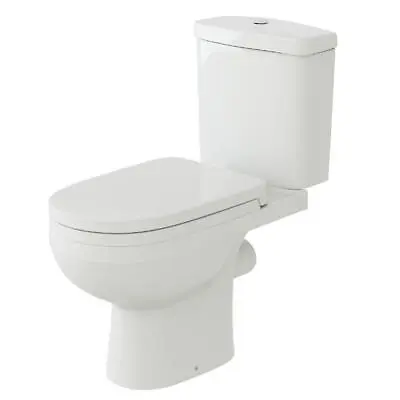 £118.99 • Buy Modern Toilet Pan Ceramic Close Coupled Bathroom Seat Cistern