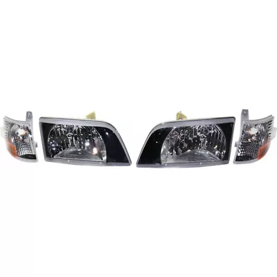 For Volvo VNM HD Truck Headlight 2000-2017 Driver & Passenger Side W/Black Bezel • $234.52