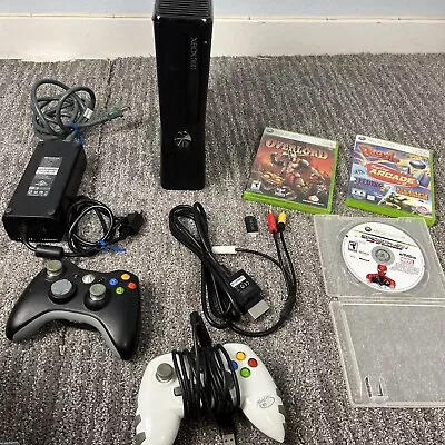 $60 • Buy Microsoft Xbox 360 S Slim Console 3 Games Bundle W 2 Controller  NO HARD DRIVE.