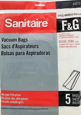 $12.99 • Buy 10 F&G Upright Vacuum Bags Allergy Filtration SC600 SC80 63271 Sanitaire Eureka