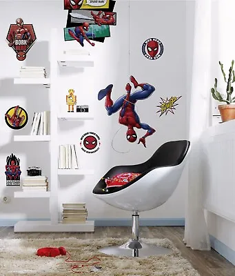 £37.04 • Buy Wall Furniture STICKERs Set Decals Spider-man Marvel Character Kids Bedroom