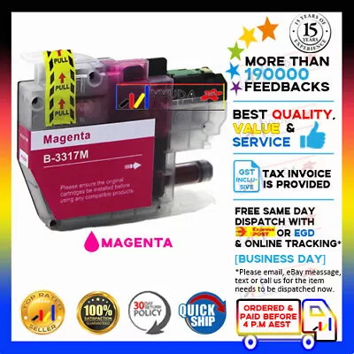 1x NoN-OEM LC3317 Magenta Ink Cartridge For Brother MFC J6930dw J6730dw J6530dw • $8