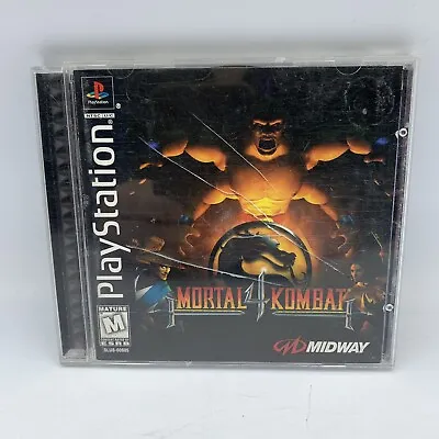 Mortal Kombat 4 (Sony PlayStation 1 1997) PS1 Black Label W/Manual & Reg Card • $48.36