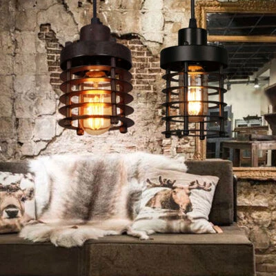 $20 • Buy Vintage Industrial Hanging Fixture Metal Shade Pendant Light Ceiling Lamp 110V