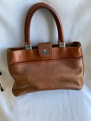 Fossil Purse #75082 Multi Pocket Brown Preowned Handbag Front Pocket • $12