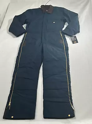 Dickies Blue Duck Insulated Long Sleeve Collared Coveralls Mens Size Small • $94.99