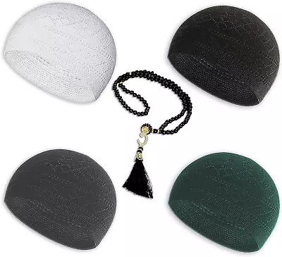 Kufi Hats For Men Muslim Prayer Cap Handicraft Taqiyah Taqiyah Cap Muslim Ta • $11.03