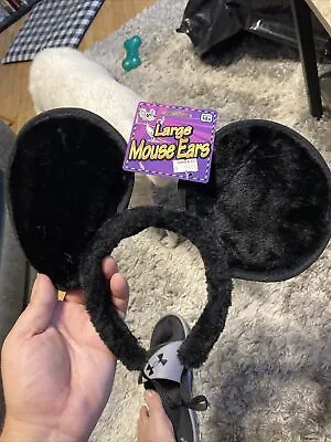 Large Mouse Ears Mickey Minnie Animal Fancy Dress Up Halloween Costume Accessory • $6.99