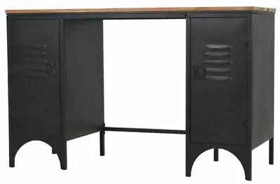 Vintage Writing Desk Industrial Furniture Computer Laptop Table 2 Large Cabinets • £216.80