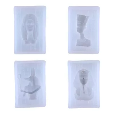 Egyptian Pharaoh For Head Silicone Mold Crystal Epoxy Resin Charms Pendants Mold • £3.96