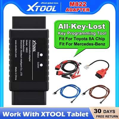 XTOOL M822 Key Programmer Fit For Mercedes/Toyota All Lost For D8 D9 PAD3 KC501 • $99