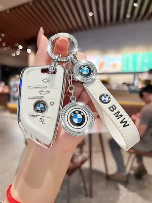Key Cover Case For BMW 4 Button Holder  Remote Fob Bag Car X1 X3 X4 X5 X6 • $25.99