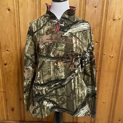 MOSSY OAK Break Up Infinity Womens Jacket Camo Pink Qtr  Zip Medium Pre-owned • $11.59