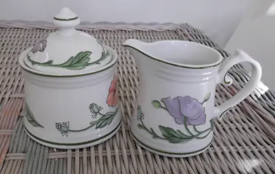 Villeroy & Boch  Amapola  Creamer & Lidded Sugar Bowl Set • $10.99