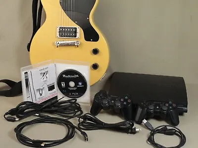 Epiphone Guitar + Sony PlayStation 3 Slim Console  +   Rocksmith Cable + 4 Games • $252