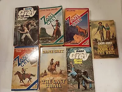 LOT OF 7 Vintage ZANE GREY Western Theme Paperback Books • $18