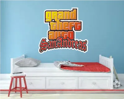 Gta San Andreas Vinyl Colour Wall Print Sticker Gaming Bedroom Xbox Playstation • £8.99