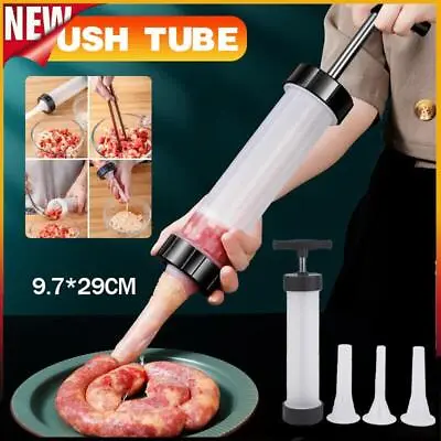 $14.99 • Buy Sausage Machine Meat Filler Stuffer Salami ​Maker Funnel Hand Operated Kitchen