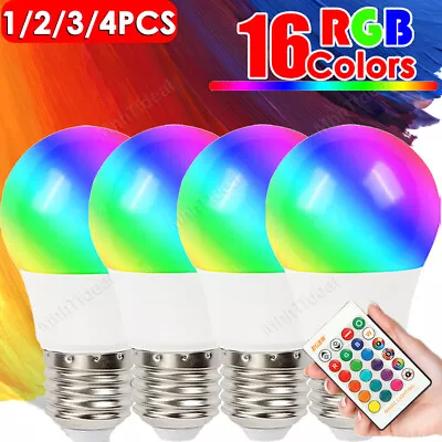 1/2/3X RGB RGBW LED Bulb Light 16 Color Changing E27 Lamp + IR Remote Controller • $7.13