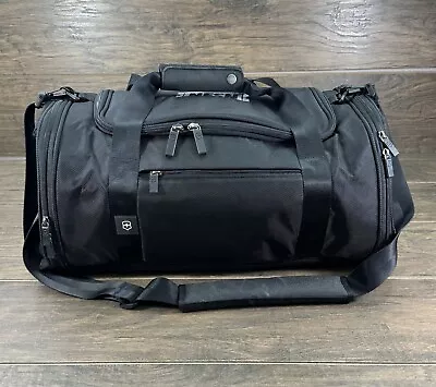 Victorinox Duffel Bag Black Canvas NESN Logo Gym Carry On Travel W/Travel • $123.75