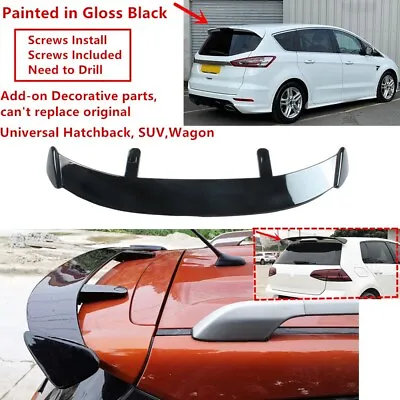 For Ford S-Max ST-Line 2015-2023 Rear Roof Spoiler Wing Glossy Black Universal • £69.52