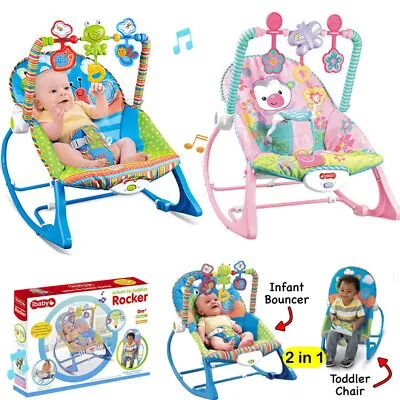 Electric Baby Bouncer Swing Chair Rocker Seat Infant-to-Toddler Rocker For 6+Mth • £27.90