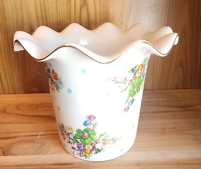 Mackenzie Childs WHITE Flower Market Garden Pot - NIB - GREAT ANYTIME GIFT!! • $125