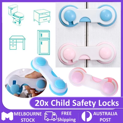 $12.99 • Buy Child Toddler Baby Cupboard Cabinet Safety Locks Proof Door Drawer Fridge Kids