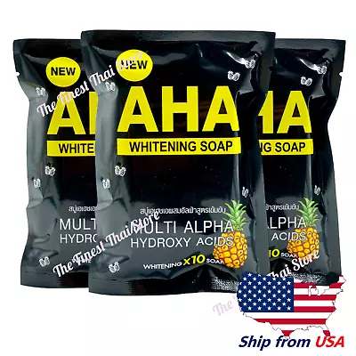 AHA Whitening Soap For Face And Body – 80g Pack Of 3 [ Free Shipping From USA ] • $22.90