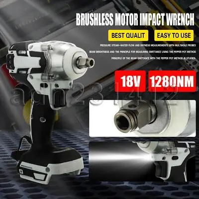 520NM 1/2  Cordless Impact Wrench Brushless Fit 18V Makita Battery +Charger Set • £32.99
