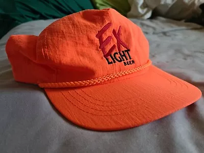 VTG 80s Molson Beer EX Light Snapback Skate N Grunge Hat Neon Orange • $15.19